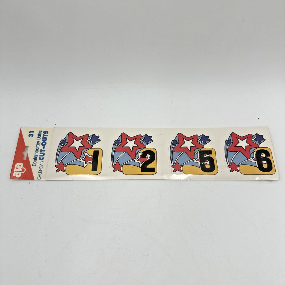Vintage ATA Calendar 32 Cut-Outs 1984 USA July